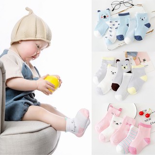 5 pairs/set Cute Soft Infant Kids Cotton Baby Socks newborn 0-3 years old baby
