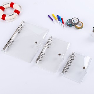 6 Holes Transparent PVC Notebook Cover Protector Ring Binder Loose leaf Folder