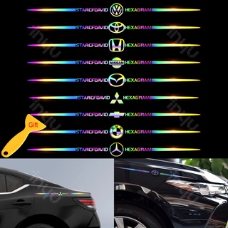 Laser Reflective Car Logo Stickers Letters Auto Body Decal Automobiles Styling Waterproof JDM Vinyl Decal Car Fashion Exterior Decoration