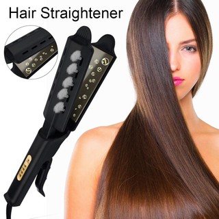 Hair Straightener Tourmaline Ionic Flat Iron Hair Straightening Iron Steamer Hair Styling Tool (5)