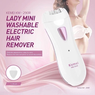 Kemei KM-290R Women Epilator Hair Remover Mini Rechargeable Professional Electric Female Depilatory