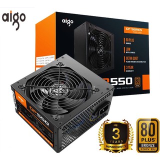 【3-year warranty】Aigo GP550 550W PC Power Supply PSU ATX Psu 80 plus Bronze UK Plug Active Flex ITX 12V PC Power supply Cooling Fan For Intel AMD PC (1)