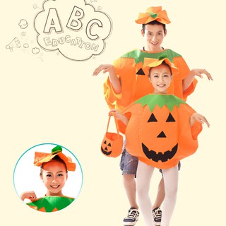 Adult Kids Halloween Pumpkin Themed Costume Cosplay Costume for Halloween Party