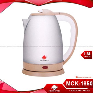 kes* Micromatic MCK-1850 Electric Kettle 1.8L (Silver/Gold)