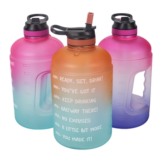 2.2L Gallon Water Bottle With Locking Flip-Flop Lid Sport Gym Bottles Fitness Sports BPA Free