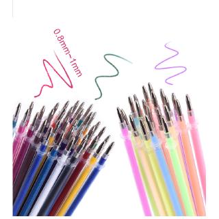 COD 24pcs/set Office School 24Colors Refills Markers Watercolor Gel Pen Replace Supplies+Empty pen (2)