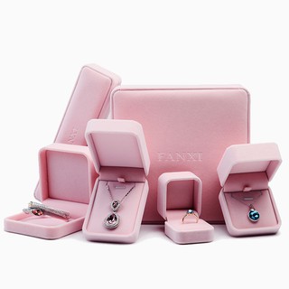 【Free Shipping】Oirlv Velvet Jewelry Box Ring/Earrings/Necklace/Pendant/Bracelet Box Jewelry Organizer Gift Box Storage Box Pink