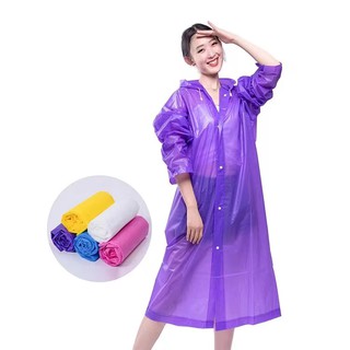 One-piece Raincoat For Mens Womens Portable Reusable Waterproof Raincoat Lightweigh EVA Raincoat