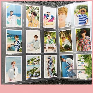 3inch KPOP Lomo Cards Polaroid Photo Album Transparent 9 Grid Photo Album 288pcs 144 Slots Photo Album