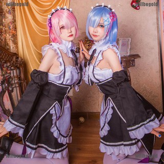 willbegold Animer Cosplay Costume Ram/Rem Sets Superior Quality Anime Convention Maid Dress