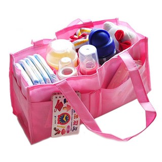 ◙ஐ[Storage Organizer]Multi-pocket Baby Diaper Nappy Mother Bag Portable Non-woven Fabric Handbag