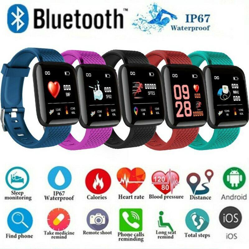 【Ready Stock】116Plus Bluetooth Smart Watch Heart Rate Blood Pressure Monitor Fitness Tracker