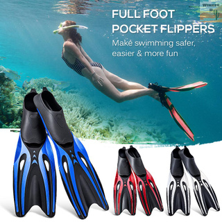 WinnerYou Adult Long Snorkeling Fins Full Foot Pocket Flippers Light Swim Fins Comfortable Scuba Diving Flippers Snorkeling Gear Snorkeling Equipment