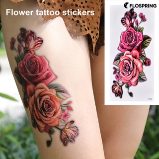 Flospring Body Tattoo Charming Waterproof Convenient Flower Temporary Tattoo Sticker for Girls
