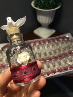 Dove & Rose Glass Bottle Debut Wedding Souvenirs Giveaways (4)