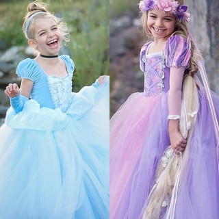 [NNJXD]Girls Princess Birthday Dress Up Baby Kids Cosplay Costume