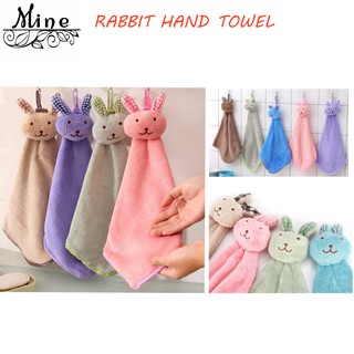 Cute Rabbit Microfiber Super Soft Hand Towel Kitchen Towel Ref Towel