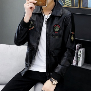 Autumn And Winter Leather Men Jacket Youth Casual Slim PU Locomotive