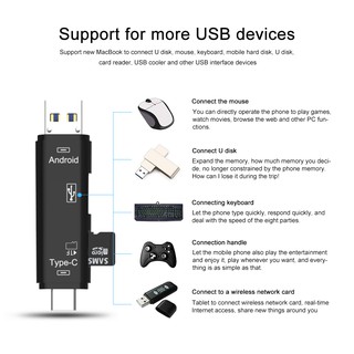 Type-C Android TF Card Micro Memory Card USB Adapter Card Reader High Speed for Phone Computer 5in1 (6)