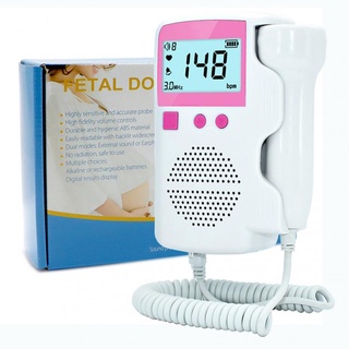 3.0MHz Fetal Heart Rate Monitor Home Pregnancy Fetal Sound Heart Rate Detector LCD Display No (6)
