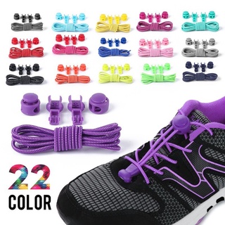 black shoe□❆No Tie Shoelaces men women lazy Elastic Shoe Laces 22 colors