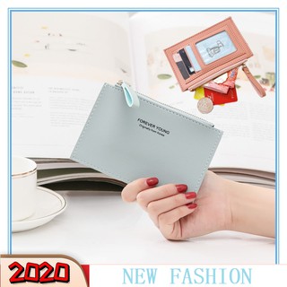 Women Short Wallet Leather Small Clutch Purse Card Forever Young Originally From Korea#C237-2