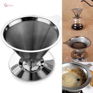 Reusable Drip Cone Microfilter Pour Over Coffee Filter GOBUY (1)