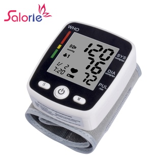 Salorie Rechargeable Digital Wrist Blood Pressure Monitor PulseHeart Meter Device BP Mini Sphygmomanometer CK-W355