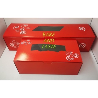 box☊HALF ROLL CAKE BOX RED ( 10 PCS )