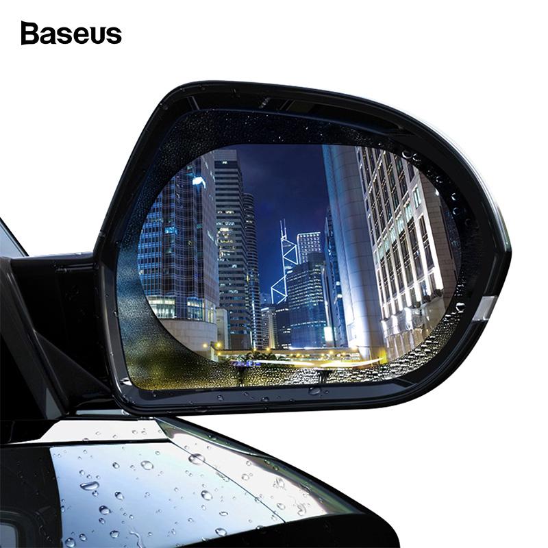 Baseus 2 Pcs Car Rearview Mirror Rainproof 0.15mm Clear Mirror Anti Fog Protective Films Car Sticker