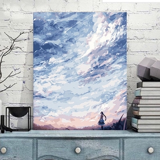 DH Diy Painting Paint By Numbers Cartoon Blue Sky (1)