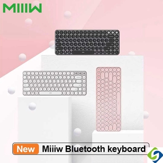Ready Stock! Original Miiiw pink mini 85keys keyboard Bluetooth Dual Mode Keyboard Wireless 2.4GHz Keyboard For Windows / Mac / Android / IOS MIIIW KB Air 85