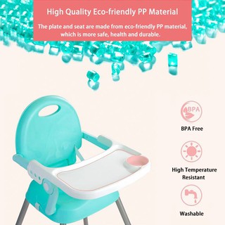 Foldable High Chair Booster Seat For Baby Dining Feeding, Adjustable Height & Removable Legs (7)