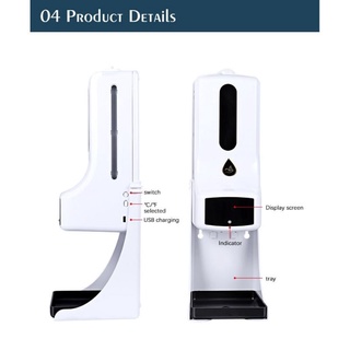 K9 Pro Thermal Scanner With 2.1M Stand Wall-mounted Thermometer Soap Dispenser
