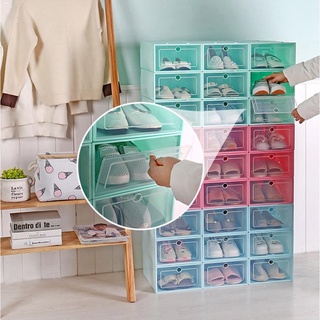 Big Sale Color Shoe Box Storage Organizer Foldable drawer Stockable case Shoe Rack COD (7)