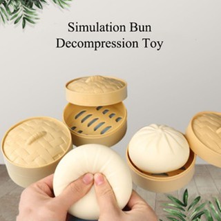 Creative Simulation Bun Vent Ball Squishy mochi Fidget Toy Stress Relief Toys Men Women Decompression Toy Sensory Toys Simple Dimple Squishy