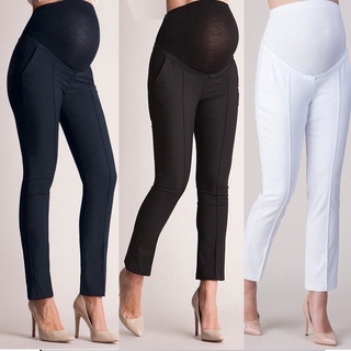 Spring Summer Elastic Women Pregnant Pencil Trousers Maternity Elastic Belly Protection Leggings Stretchy Slim Pants (1)