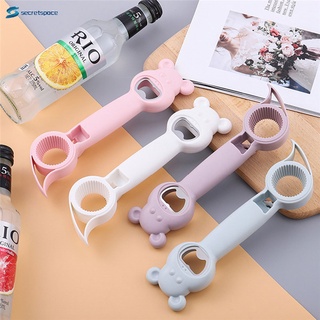ST Multifunctional 4-In-1 Can Bottle Opener Household Kitchen Canned Food Openers Bottle Cap Screwing Tool