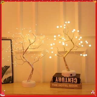 Creative Led Desk Tree Lamp/Copper wire Table Lamps/Battery or USB /Night light for Bedroom Decor