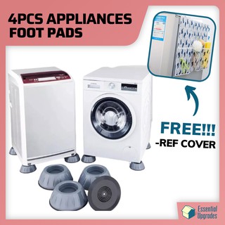 4pcs Universal Appliance Foot Pads Washing Machine Stand for Anti-vibration Anti-Walk FREE REF COVER