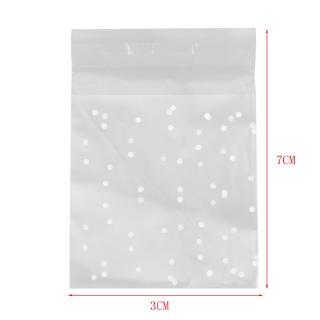 100pcs Frosted Cute Dots Plastic Pack Candy Cookie Soap Packaging Bags Cupcake Wrapper Self Adhesive Sample Gift Bag 7cm (2)