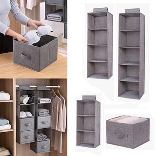 3 4 5 layers Drawer storage underwear Storage Box Clothes Organizer Wardrobe Hanging Washable (3)