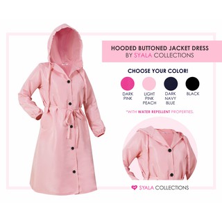 HOODED BUTTONED JACKET DRESS FASHION PPE WATER REPELLENT
