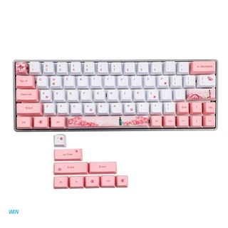 WIN Sakura Dye-Sublimation Keyboard Cute Keycap PBT OEM Profile Keycap For GH60 GK61 eIIP