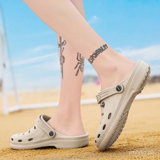 Hole Shoes Men's Extra Large Size Slippers Home Non-Slip Fashion Outdoor Slippers Men's Indoor and Outdoor Beach Shoes Men's Fashion