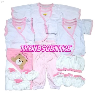 ﹍▽Lucky CJ White and Pink/Blue Combination Newborn Clothes Infant Wear Basic Set for Baby Girl/Boy