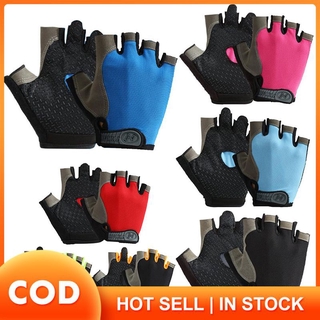 [COD] New Cycling Anti-slip Anti-sweat Men Women Half Finger Gloves Breathable Anti-shock Sports Gloves Bike Bicycle Glove hot sell