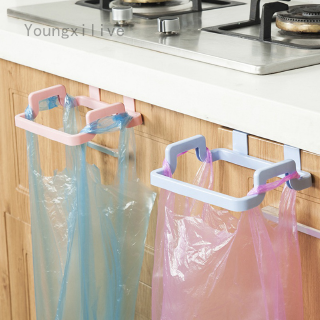 []Over the Cabinet Plastic Bag Holder, Hanging Trash Garbage Bag Holder, Kitchen Plastic Bag Trash Bin Garbage Bags Storage Rack (1)