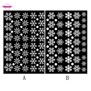 Christmas Snowflake Static Cling Glass Sticker Reusable Removable Static sticker For Bath Window Party Festival Decorati