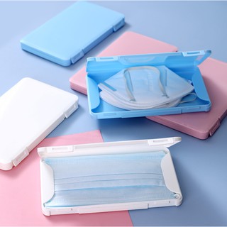 Face mask Box Mask Cover Bag Portable Holder Mouth Mask Storage Box Storage Clip Foldable Organiz